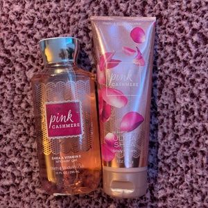 New Sealed pink cashmere bath body works body wash and lotion
